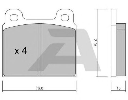 AISIN BPFI-1037 - Brake Pad Set, disc brake
