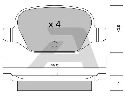 AISIN BPFI-2002 - Brake Pad Set, disc brake Rear Axle ABARTH, FIAT, LANCIA