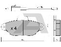 AISIN BPFO-1001 - Brake Pad Set, disc brake Front Axle FIAT, FORD