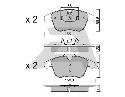 AISIN BPFO-1003 - Brake Pad Set, disc brake Front Axle LAND ROVER, FORD, VOLVO