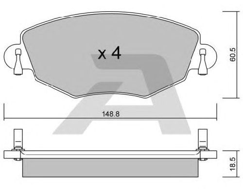 AISIN BPFO-1005 - Brake Pad Set, disc brake