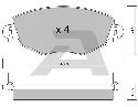 AISIN BPFO-1005 - Brake Pad Set, disc brake