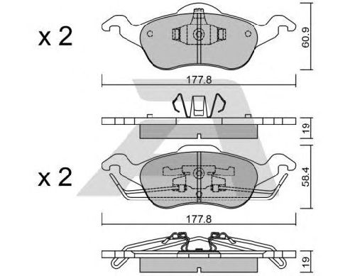 AISIN BPFO-1006 - Brake Pad Set, disc brake