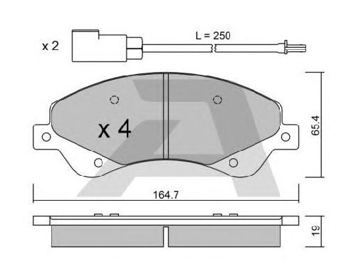 AISIN BPFO-1013 - Brake Pad Set, disc brake Front Axle FORD