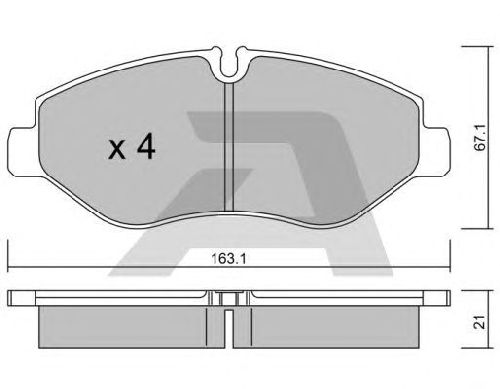 AISIN BPIV-1001 - Brake Pad Set, disc brake Front Axle IVECO