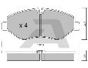 AISIN BPIV-1001 - Brake Pad Set, disc brake Front Axle IVECO