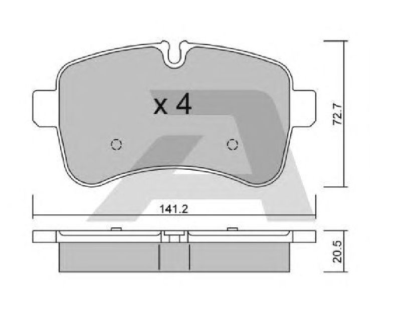 AISIN BPIV-2001 - Brake Pad Set, disc brake Rear Axle IVECO