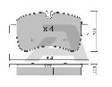 AISIN BPIV-2001 - Brake Pad Set, disc brake Rear Axle IVECO