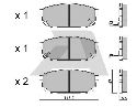 AISIN BPKI-2001 - Brake Pad Set, disc brake Rear Axle KIA