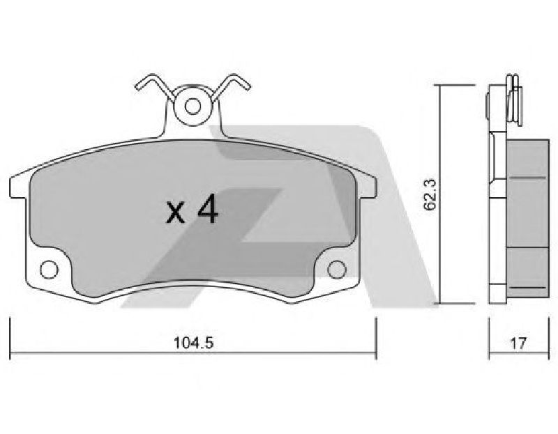 AISIN BPLA-1001 - Brake Pad Set, disc brake Front Axle LADA