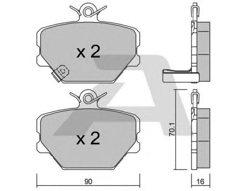 AISIN BPMB-1001 - Brake Pad Set, disc brake SMART