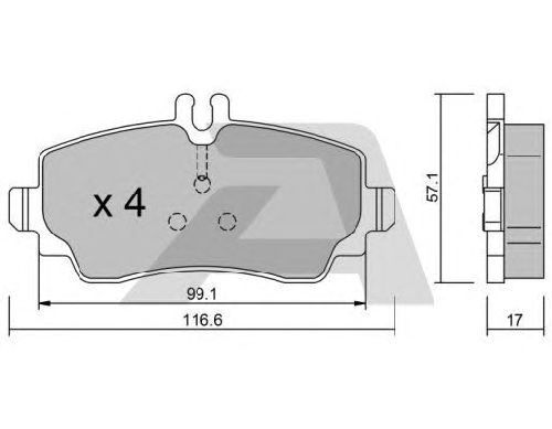 AISIN BPMB-1003 - Brake Pad Set, disc brake