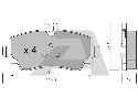 AISIN BPMB-1003 - Brake Pad Set, disc brake