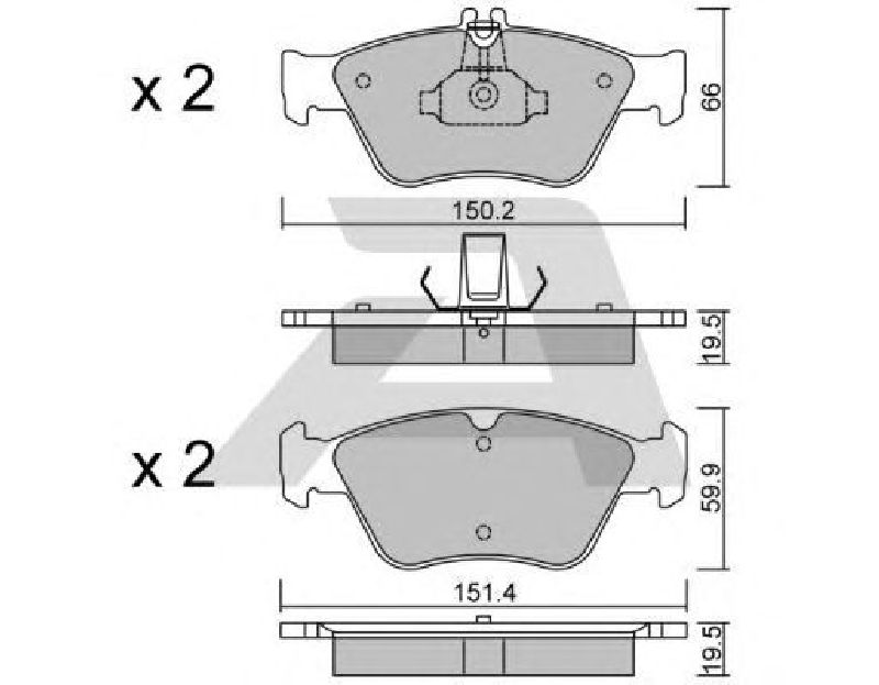 AISIN BPMB-1004 - Brake Pad Set, disc brake