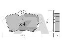 AISIN BPMB-1005 - Brake Pad Set, disc brake Front Axle MERCEDES-BENZ