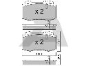 AISIN BPMB-1006 - Brake Pad Set, disc brake Front Axle MERCEDES-BENZ