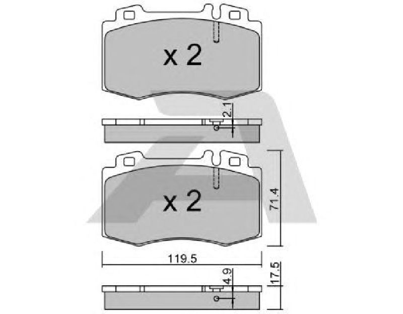 AISIN BPMB-1006 - Brake Pad Set, disc brake Front Axle MERCEDES-BENZ