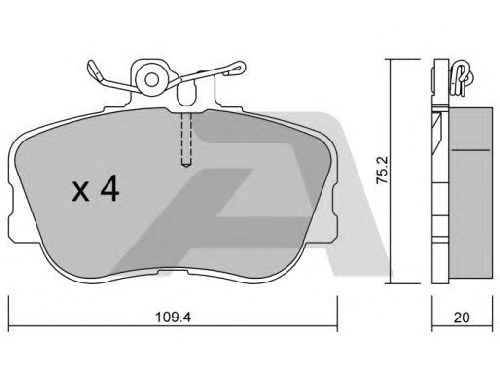 AISIN BPMB-1009 - Brake Pad Set, disc brake