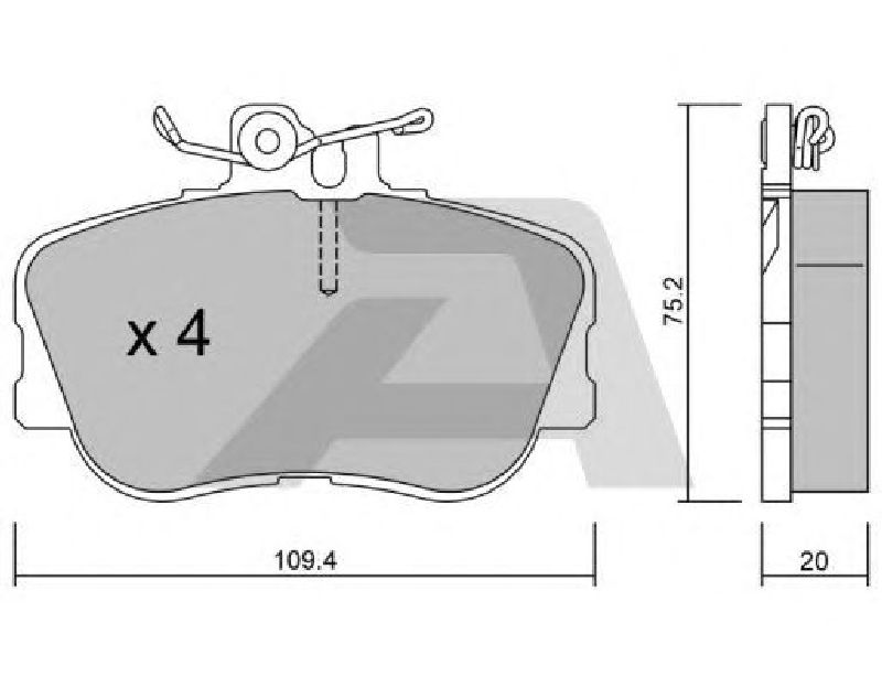 AISIN BPMB-1009 - Brake Pad Set, disc brake