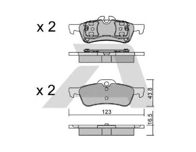 AISIN BPMB-2001 - Brake Pad Set, disc brake