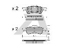 AISIN BPMB-2001 - Brake Pad Set, disc brake