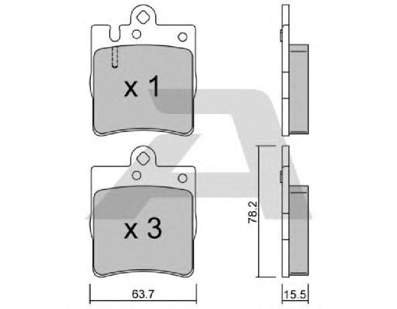 AISIN BPMB-2003 - Brake Pad Set, disc brake Rear Axle MERCEDES-BENZ