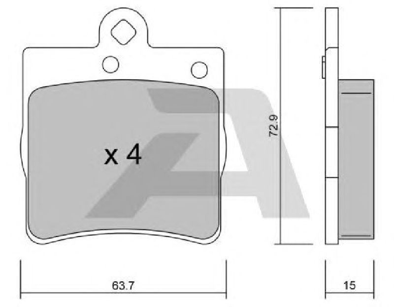 AISIN BPMB-2007 - Brake Pad Set, disc brake Rear Axle MERCEDES-BENZ