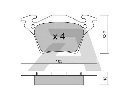 AISIN BPMB-2008 - Brake Pad Set, disc brake