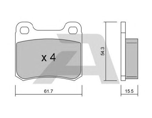 AISIN BPMB-2009 - Brake Pad Set, disc brake