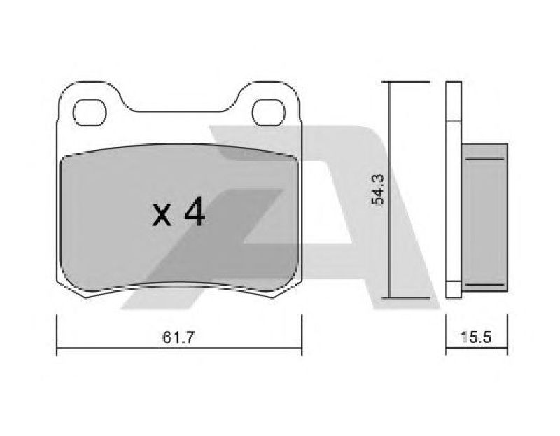 AISIN BPMB-2009 - Brake Pad Set, disc brake