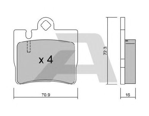 AISIN BPMB-2010 - Brake Pad Set, disc brake