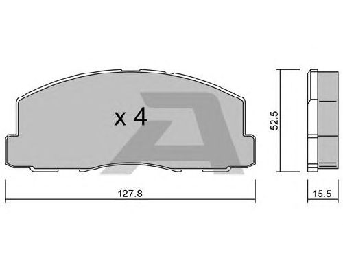 AISIN BPMI-1903 - Brake Pad Set, disc brake