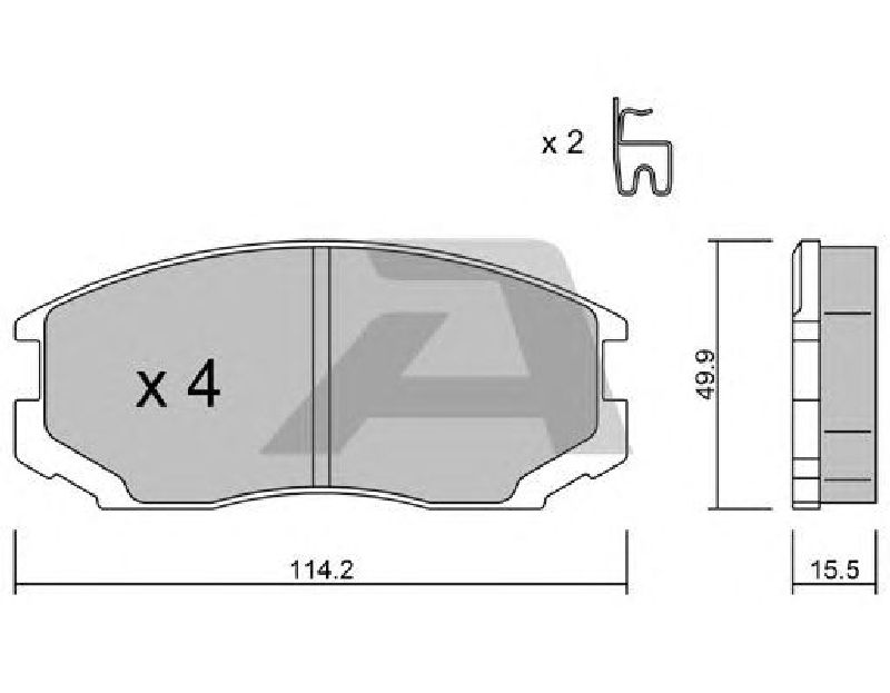 AISIN BPMI-1904 - Brake Pad Set, disc brake