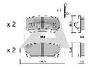 AISIN BPMI-2001 - Brake Pad Set, disc brake Rear Axle MITSUBISHI, DODGE, CHRYSLER, JEEP