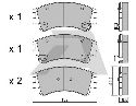 AISIN BPMZ-1001 - Brake Pad Set, disc brake Front Axle MAZDA