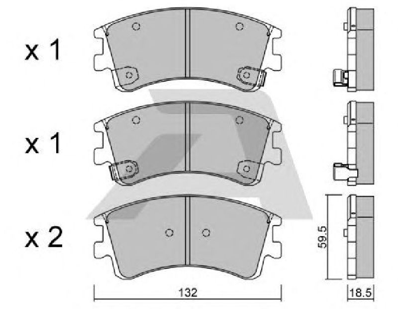 AISIN BPMZ-1001 - Brake Pad Set, disc brake Front Axle MAZDA