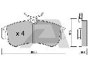 AISIN BPNI-1901 - Brake Pad Set, disc brake