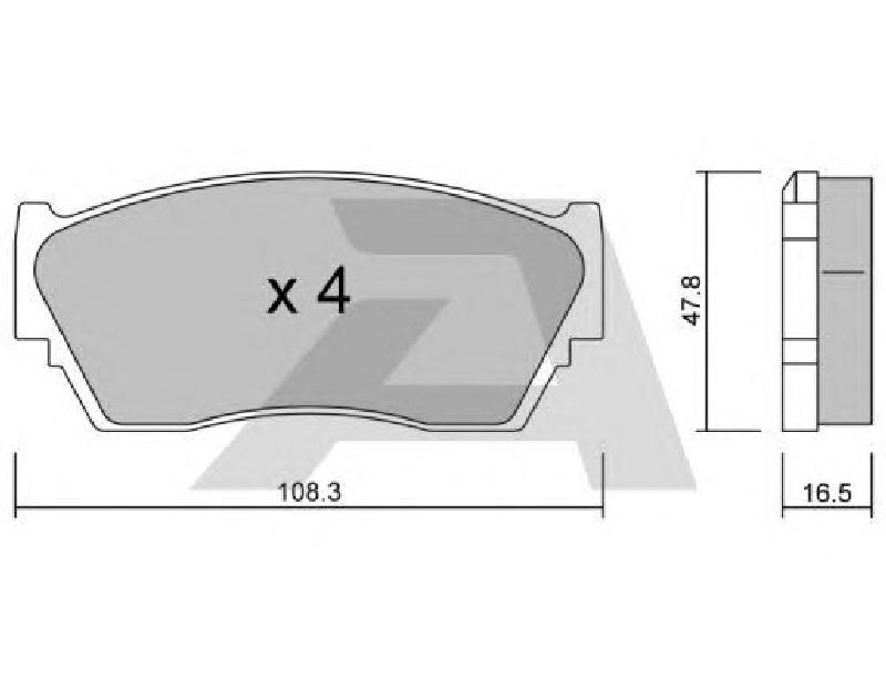 AISIN BPNI-1902 - Brake Pad Set, disc brake