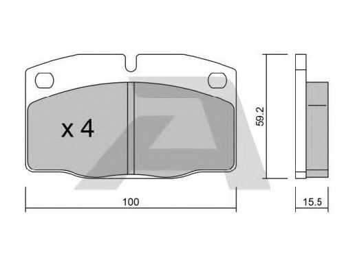 AISIN BPOP-1004 - Brake Pad Set, disc brake