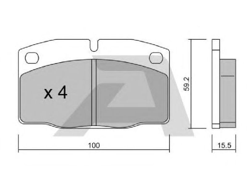 AISIN BPOP-1004 - Brake Pad Set, disc brake