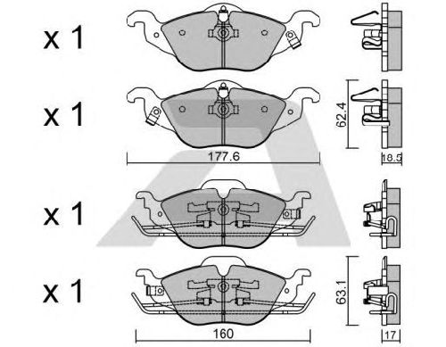 AISIN BPOP-1006 - Brake Pad Set, disc brake