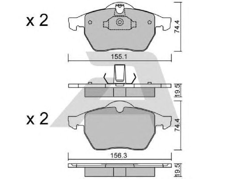 AISIN BPOP-1012 - Brake Pad Set, disc brake