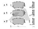 AISIN BPOP-2001 - Brake Pad Set, disc brake Rear Axle VAUXHALL, OPEL, KIA