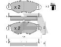 AISIN BPPE-1012 - Brake Pad Set, disc brake Front Axle PEUGEOT