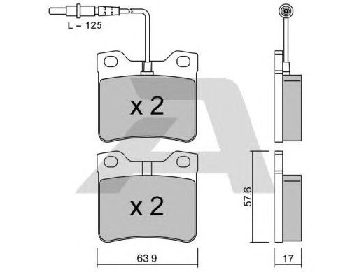AISIN BPPE-2003 - Brake Pad Set, disc brake