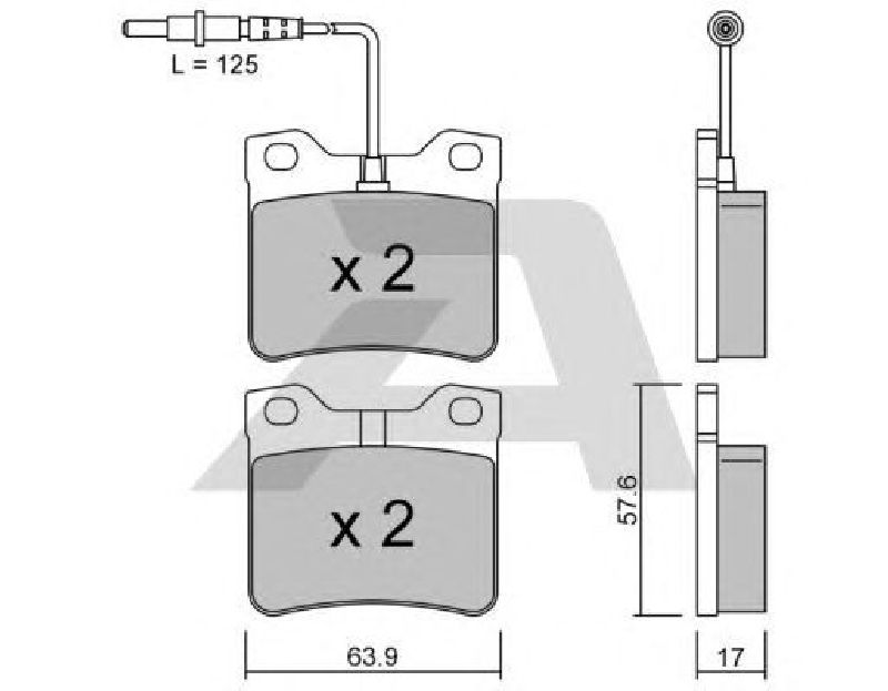 AISIN BPPE-2003 - Brake Pad Set, disc brake