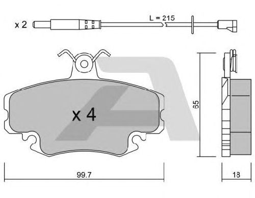 AISIN BPRE-1004 - Brake Pad Set, disc brake Front Axle DACIA, RENAULT