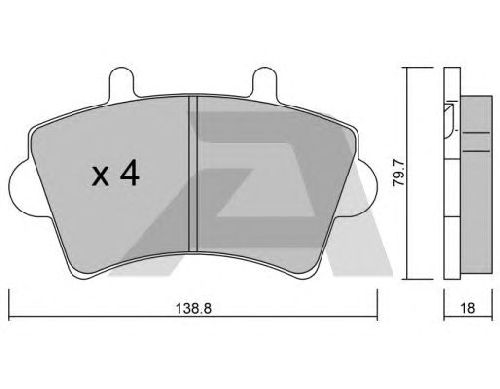 AISIN BPRE-1005 - Brake Pad Set, disc brake Front Axle RENAULT, OPEL, VAUXHALL, NISSAN
