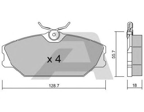 AISIN BPRE-1013 - Brake Pad Set, disc brake Front Axle RENAULT