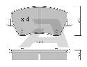 AISIN BPRE-1901 - Brake Pad Set, disc brake Front Axle RENAULT, DACIA, NISSAN, LADA, MERCEDES-BENZ